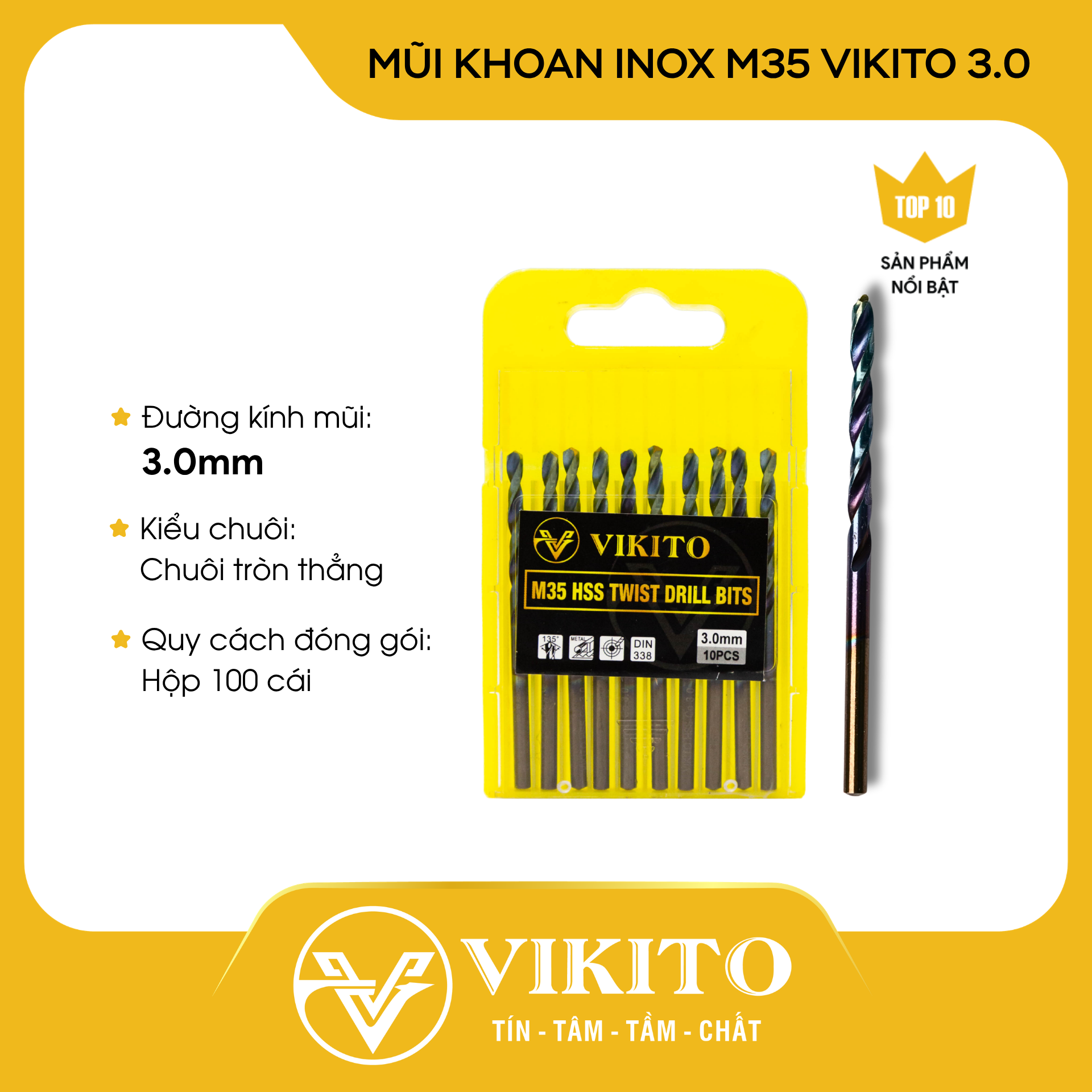 Mũi khoan inox M35 VIKITO 3.0